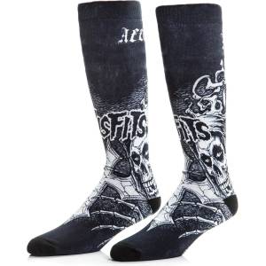 AFFLICTION чорапи до коляното misfits - wings - черни - affliction - a30421-bk