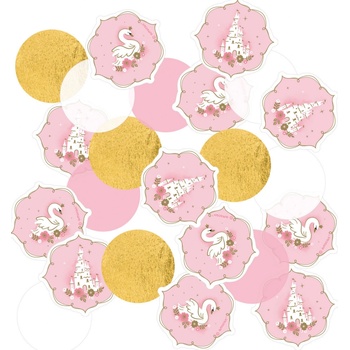 Amscan Konfety Ružový zámok Labuť