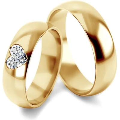 SAVICKI Сватбени халки: злато, полукръгъл профил. 5 мм