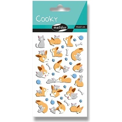 Maildor 3D Cooky samolepky pes a mačka