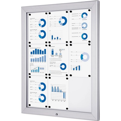 Jansen Display Venkovní uzamykatelná vitrína Alpha 9 x A4 764 x 1025 mm