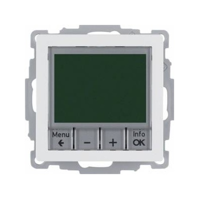 Hager Q. 1 Temperature controller with timing control and sunny centerpiece, velvet 20446089