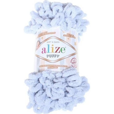 Alize příze Puffy 416 světlá modrošedá