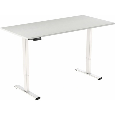 AlzaErgo Table ET2 Essential biely + doska 120 × 80 cm lamino biely dub