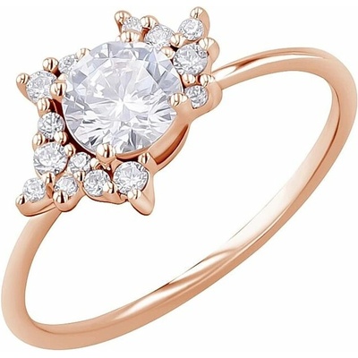 Eppi cluster zásnubní prsten s moissanitem a lab grown diamanty Talisha R46449