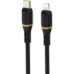 Dudao Кабел за зареждане Dudao L25X USB-C / Lightning 30W - Черен / 1m KP41474
