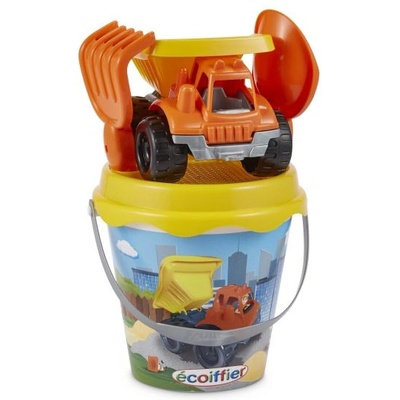 Ecoiffier Кофа със строителна машина и аксесоари, 17 см