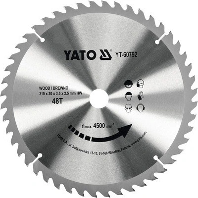 Yato Kotúč na drevo 315x30 mm 48z YT-60792