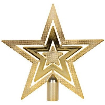 MagicHome Ozdoba 1 ks 19,5 cm hviezda na vianočný stromček Farba: strieborná