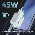  Зарядно устройство prio 45w usb c + usb a (43901)