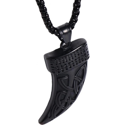 HARAHU Мъжки колие Зъб - Черно kp20483 (20483)