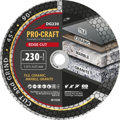 Diamantový kotouč Edge Cut Procraft DG230