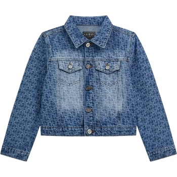 GUESS Деним яке за момиче покрито с лога Guess