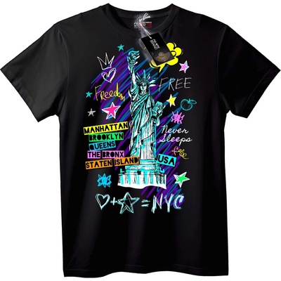 NOONEBRAND Тениска NYC Свобода Статуя - S, White