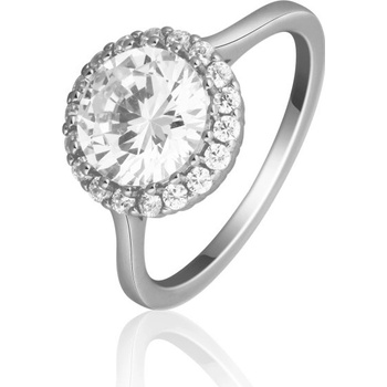 JVD SVLR0620 Strieborný prsteň so zirkónmi