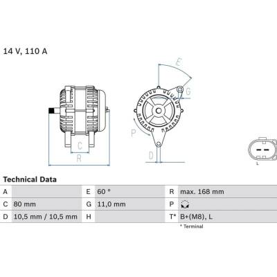 generátor BOSCH 0 986 080 060