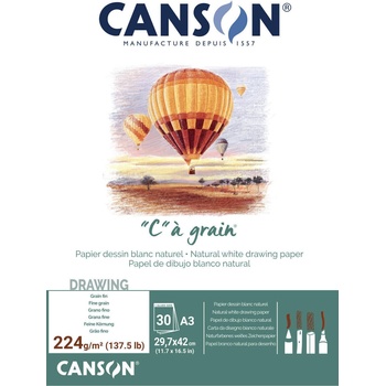 Canson Pad Càgrain Скицник 30 A3 224 g White (C400060602)