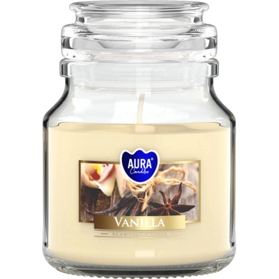 Декоративна свещ с аромат aura vanilie и горене 28 часа (snd71-67)