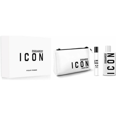 Dsquared2 Icon Pour Femme EDP 100 ml + EDP cestovný sprej 10 ml + kozmetická taška