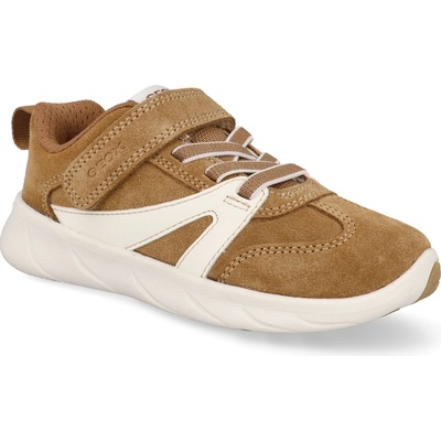 Geox J Foot-run caramel/white hnedé
