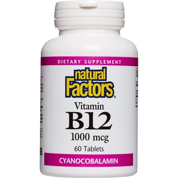 Image 1 of Natural Factors Vitamin B12 Cyanocobalamin 1000 mcg [60 Таблетки]