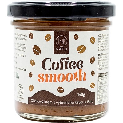 Natu Coffee Smooth orieškový krém s kávou 140 g