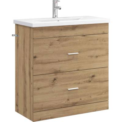 vidaXL Комплект мебели за баня Дъб артизан 81 x 40 x 84, 5 см (3404381)