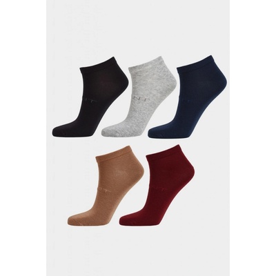 GANT TONAL LOGO SNEAKER SOCKS 5-PACK modrá