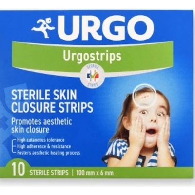 URGO Strips fixačné náplasťové stehy 100 x 6 mm 10 kusov