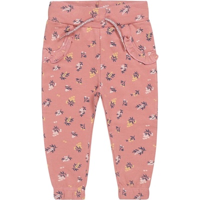 DIRKJE Kalhoty starorůžová se vzorem holka