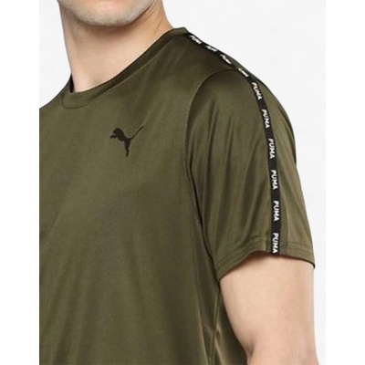 PUMA Essentials Taped Tee Dark Olive
