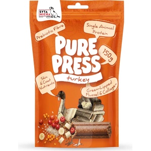 Syta Micha Студено пресовани лакомства с пуешко за кучета Pure Press Turkey 150 г
