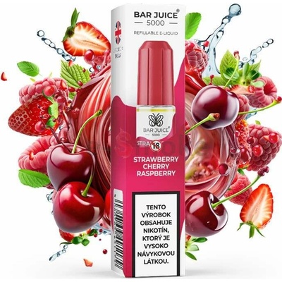 Bar Juice 5000 Salt Strawberry Cherry Raspberry 10 ml 10 mg
