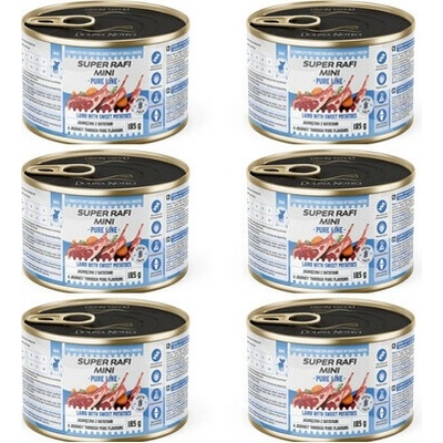 Super Rafi Mini Pure Line s jehněčím a batáty pro psy malých plemen 6 x 185 g