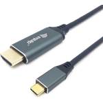 Equip Кабел Equip - 133416 (USB-C към HDMI, apa/apa, 4K/60Hz, алуминиев корпус, 2 м) (133416)