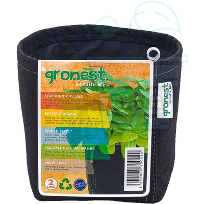 Gronest Текстилна саксия с дръжки Gronest Classic Pot 2л (8115)