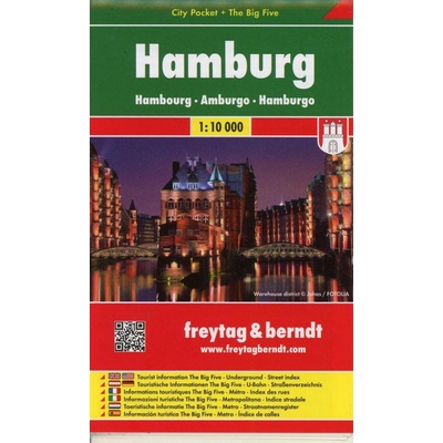Freytag & Berndt Stadtplan Hamburg. Hambourg. Amburgo Hamburgo Hamburk