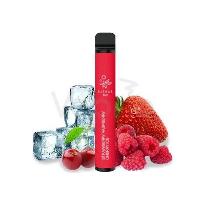 Elf Bar 600 elektronická cigareta - Chladivá jahoda, malina a třešeň (Strawberry Raspberry Cherry Ice) 20mg