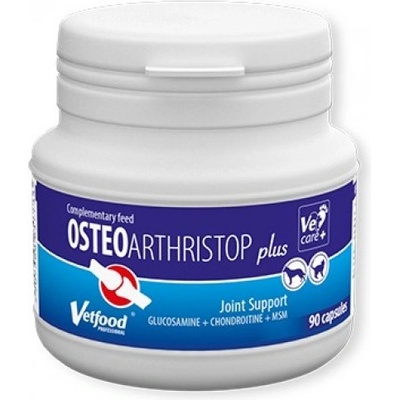 VetFood Osteoarthristop PLUS - хранителна добавка за правилно развитие на ставния хрущял при кучета и котки, 90 капсули - Полша