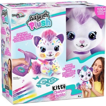 Canal Toys Творчески комплект Canal Toys Airbrush plush - Плюшена играчка за оцветяване, Коте (CTOFG272)