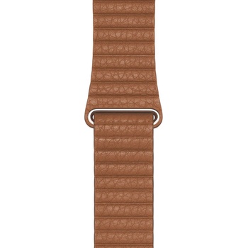 Apple Оригинална кожена каишка за Apple Watch 42мм, 44мм, 45мм, 46мм, Ultra, Ultra 2, Ultra 3 49мм - Apple Saddle Brown Leather Loop Large (кафяв) (mxag2am/a)