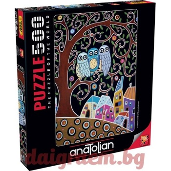 Image 1 of Anatolian Пъзел anatolian 3605 - 500 части - Три бухалчета (p3605)