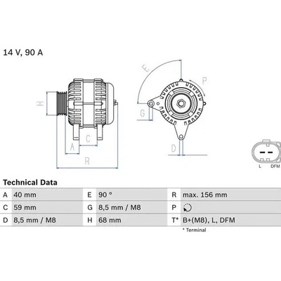 BOSCH Alternátor BO 0986041230