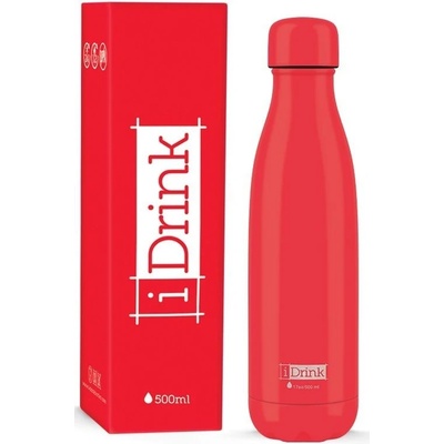 I Drink Nerezová kovová termoska červená 500 ml