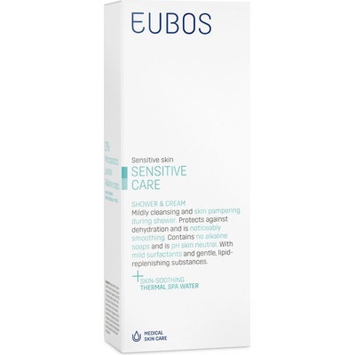 Eubos Sensitive sprchový krém s termálnou vodou Without Dyes Preservatives and Soap 200 ml