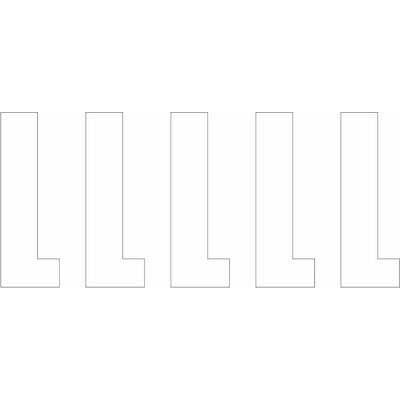 Samolepicí L bílá samolepící vinylová fólie velikost znaku 200 mm – Zboží Dáma