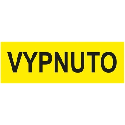 Vypnuto, Fólie 7,5 x 2,5 cm Aršík 24 ks, žlutočerná