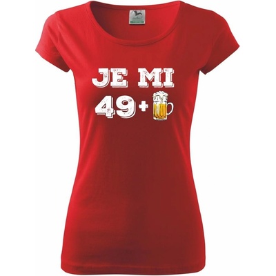 Je mi 50 pivo Pure Dámské tričko Červená