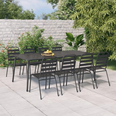 vidaXL Градинска маса антрацит 200x100x71 cм стомана (362741)