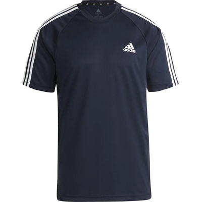 adidas Мъжка тениска Adidas Classic 3 Stripe Sereno T-Shirt Mens - Navy/White